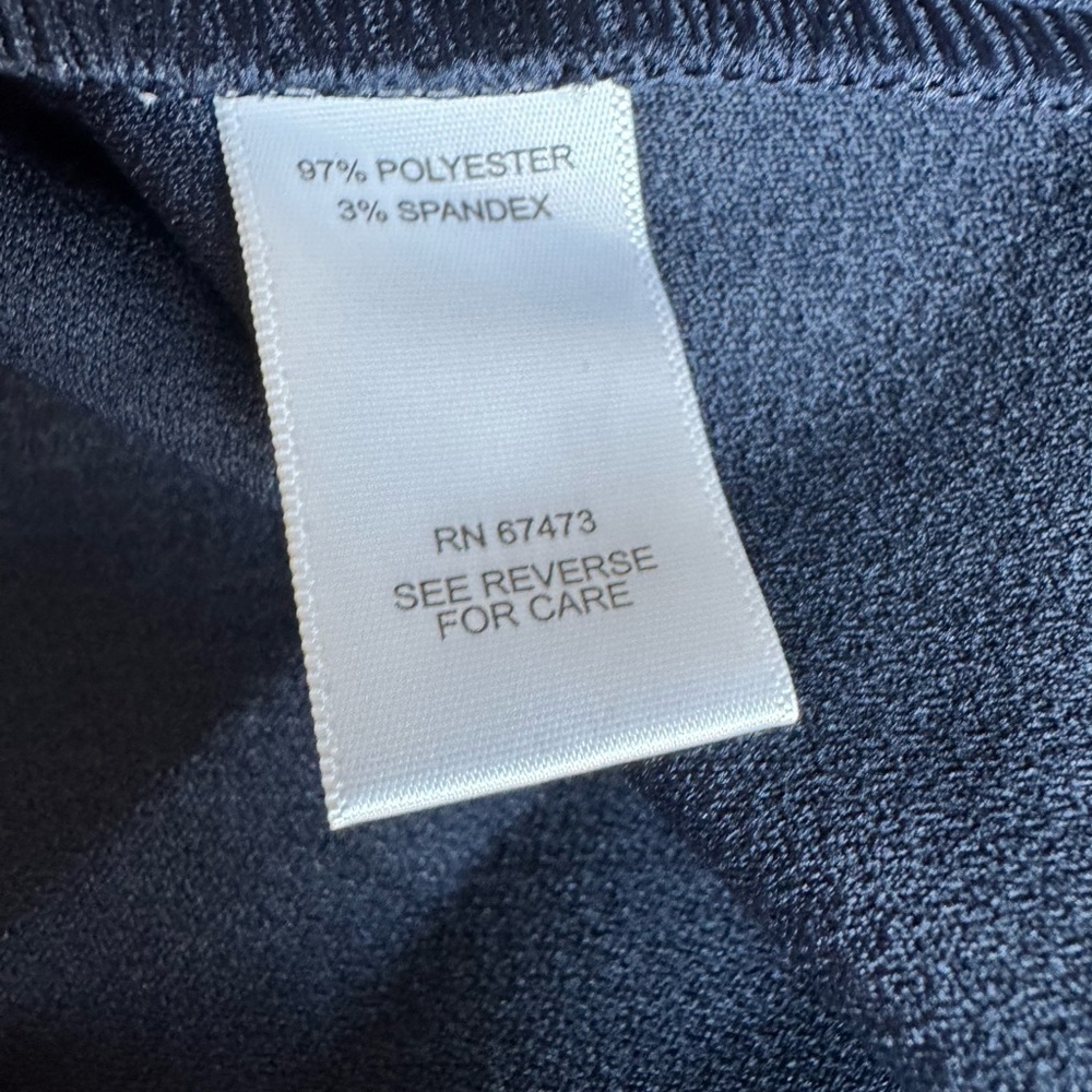 Taylor Navy Blue Midi Sleeveless Dress Size 8 Normcore Classic Office Summer - Picture 9 of 11